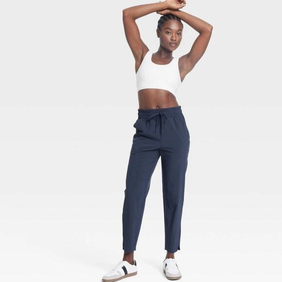 All In Motion Women's Active Light High Rise Taper Pants Navy Blue Size XS - Picture 1 of 6